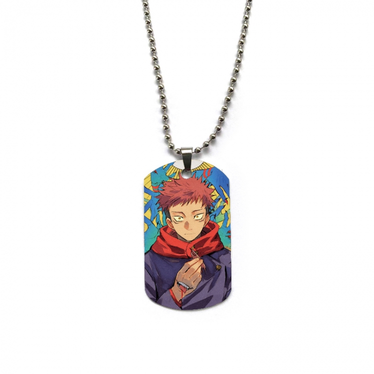 Jujutsu Kaisen Anime double-sided full color printed military brand necklace price for 5 pcs