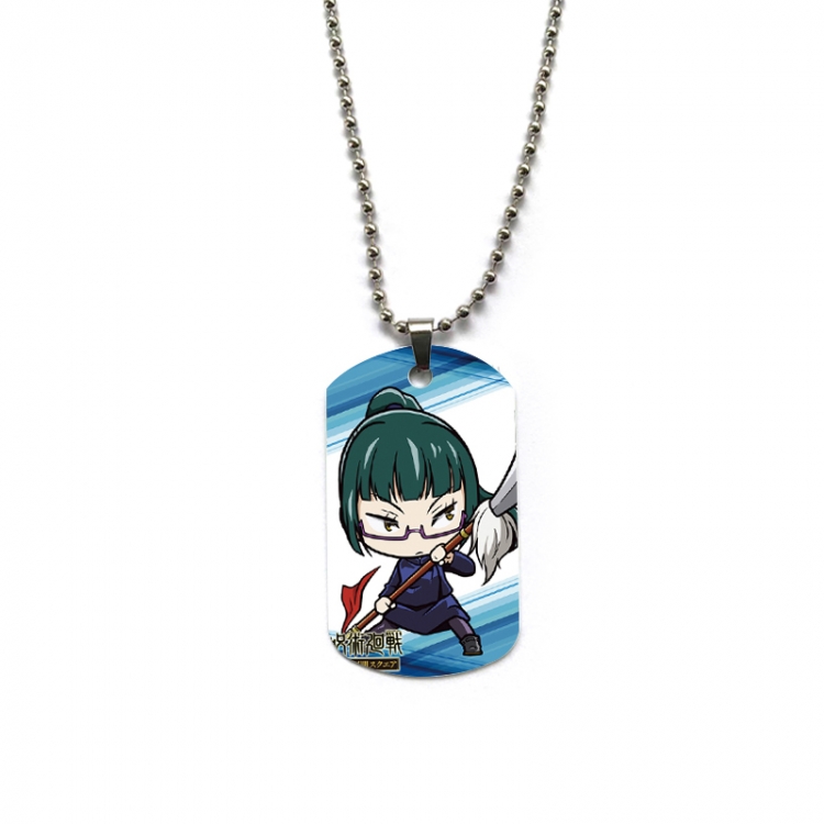 Jujutsu Kaisen Anime double-sided full color printed military brand necklace price for 5 pcs