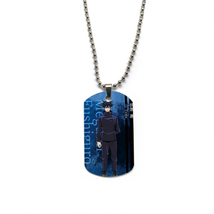 Jujutsu Kaisen Anime double-sided full color printed military brand necklace price for 5 pcs