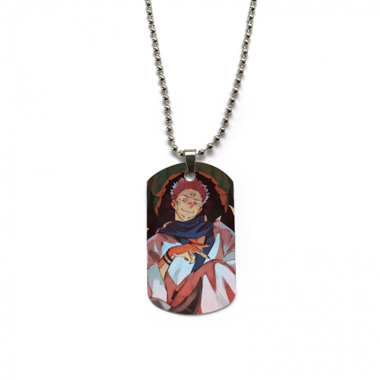 Jujutsu Kaisen Anime double-sided full color printed military brand necklace price for 5 pcs