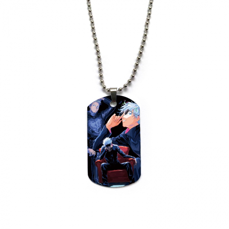 Jujutsu Kaisen Anime double-sided full color printed military brand necklace price for 5 pcs