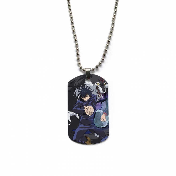 Jujutsu Kaisen Anime double-sided full color printed military brand necklace price for 5 pcs