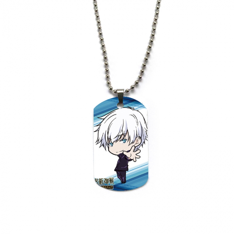 Jujutsu Kaisen Anime double-sided full color printed military brand necklace price for 5 pcs