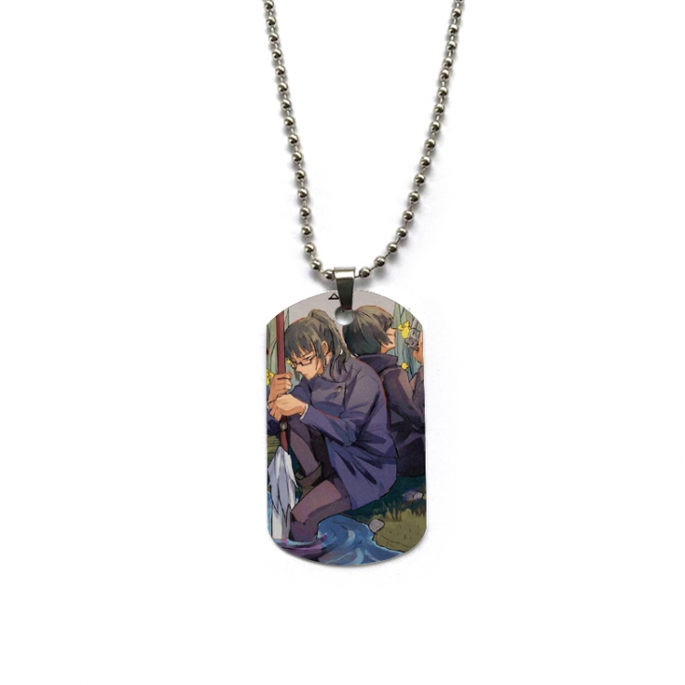 Jujutsu Kaisen Anime double-sided full color printed military brand necklace price for 5 pcs