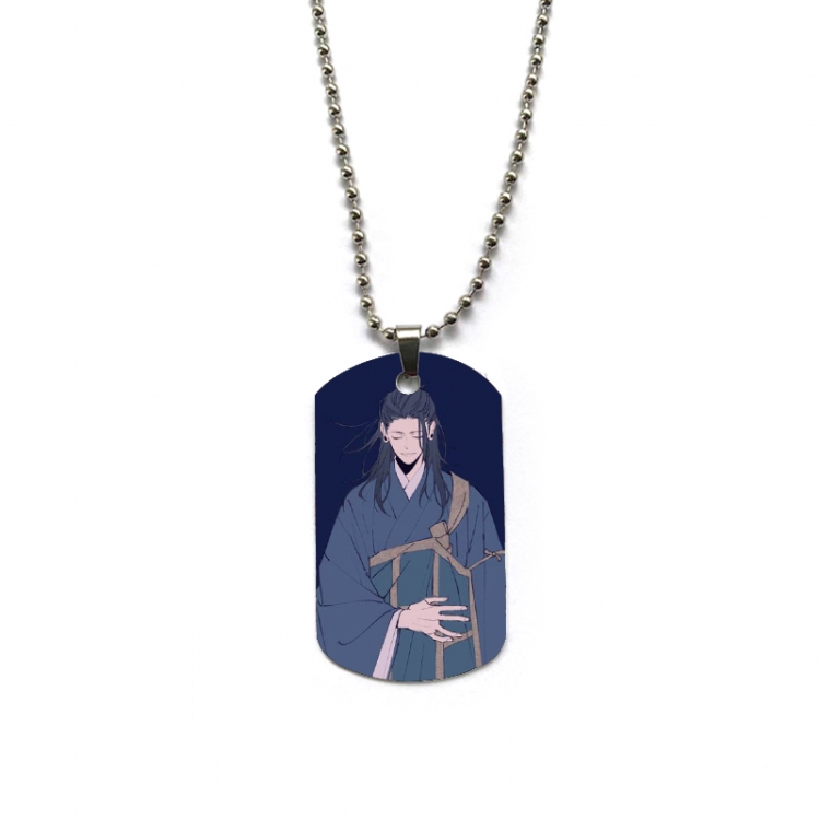 Jujutsu Kaisen Anime double-sided full color printed military brand necklace price for 5 pcs