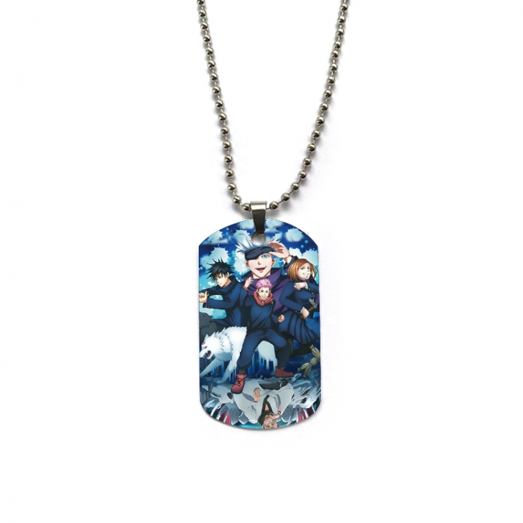 Jujutsu Kaisen Anime double-sided full color printed military brand necklace price for 5 pcs