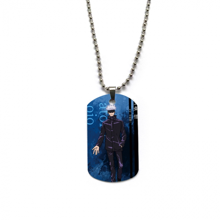 Jujutsu Kaisen Anime double-sided full color printed military brand necklace price for 5 pcs