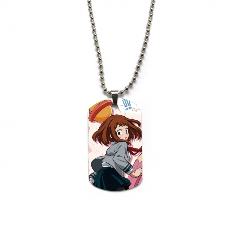 My Hero Academia Anime double-sided full color printed military brand necklace price for 5 pcs