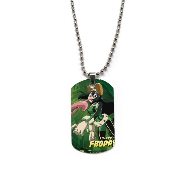 My Hero Academia Anime double-sided full color printed military brand necklace price for 5 pcs