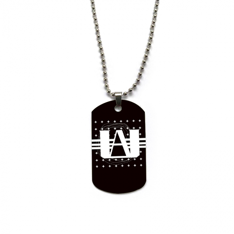 My Hero Academia Anime double-sided full color printed military brand necklace price for 5 pcs