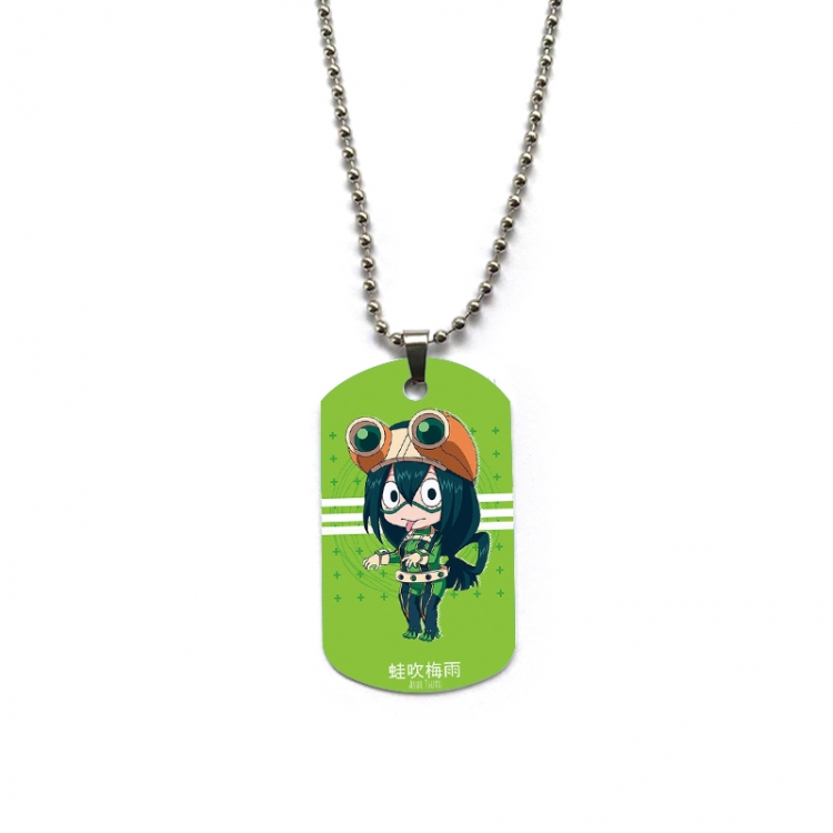 My Hero Academia Anime double-sided full color printed military brand necklace price for 5 pcs