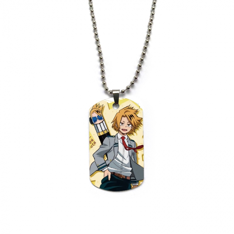 My Hero Academia Anime double-sided full color printed military brand necklace price for 5 pcs