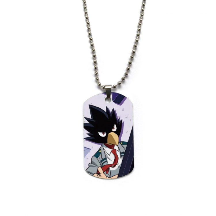 My Hero Academia Anime double-sided full color printed military brand necklace price for 5 pcs