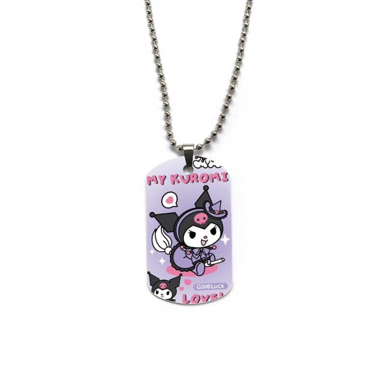 sanrio Anime double-sided full color printed military brand necklace price for 5 pcs