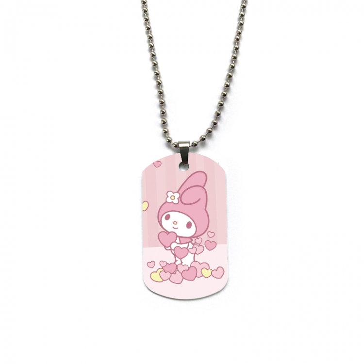 sanrio Anime double-sided full color printed military brand necklace price for 5 pcs