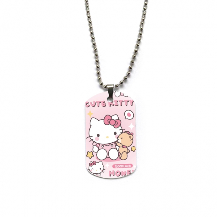 sanrio Anime double-sided full color printed military brand necklace price for 5 pcs