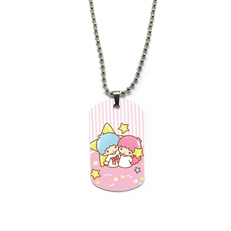 sanrio Anime double-sided full color printed military brand necklace price for 5 pcs