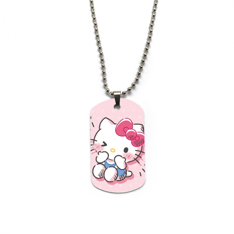 sanrio Anime double-sided full color printed military brand necklace price for 5 pcs