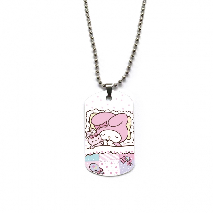 sanrio Anime double-sided full color printed military brand necklace price for 5 pcs