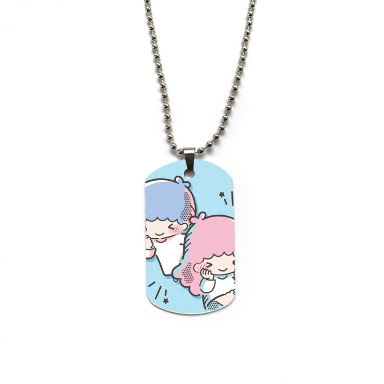 sanrio Anime double-sided full color printed military brand necklace price for 5 pcs