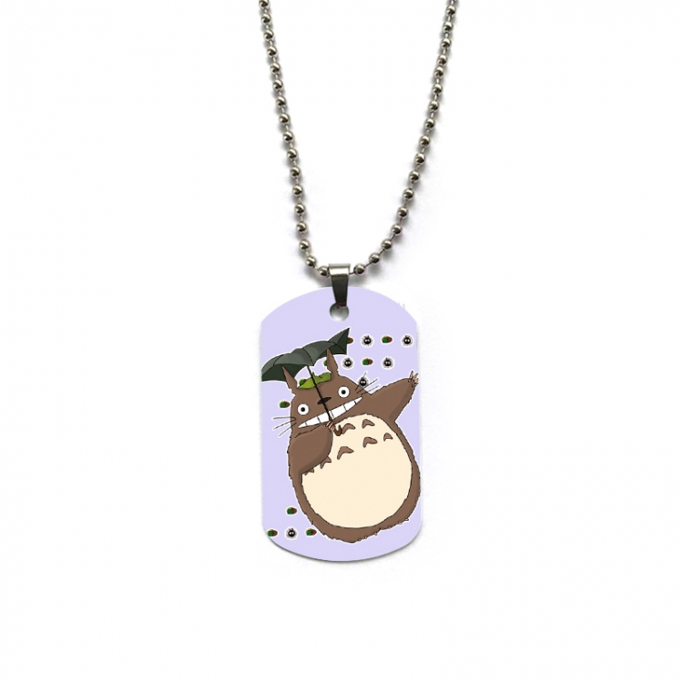 TOTORO Anime double-sided full color printed military brand necklace price for 5 pcs