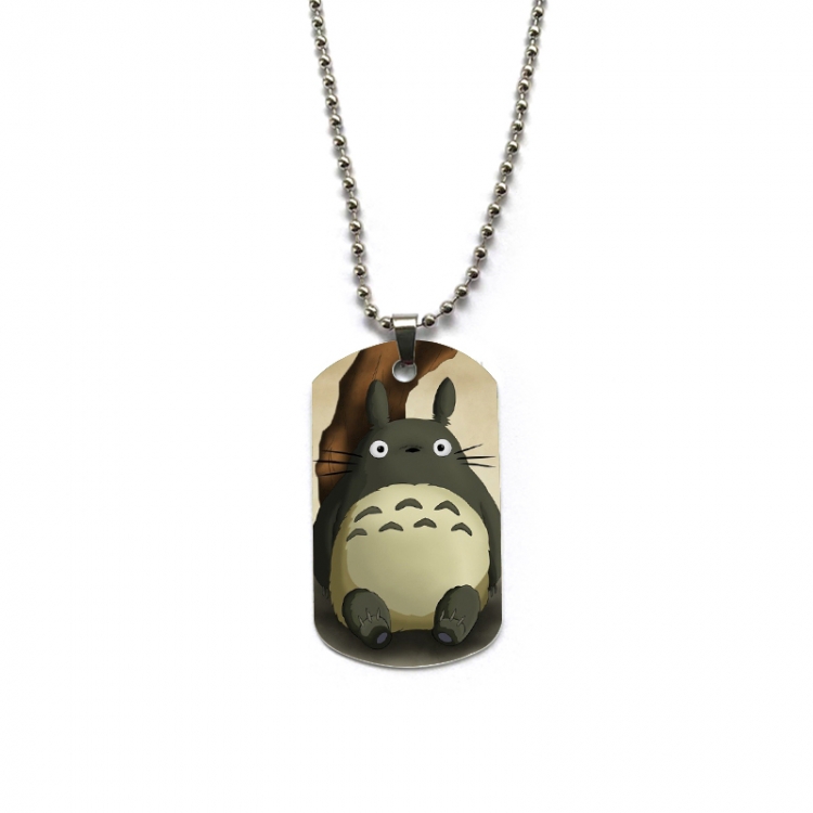 TOTORO Anime double-sided full color printed military brand necklace price for 5 pcs