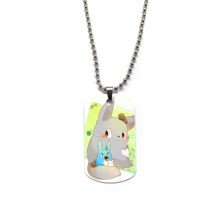 TOTORO Anime double-sided full color printed military brand necklace price for 5 pcs