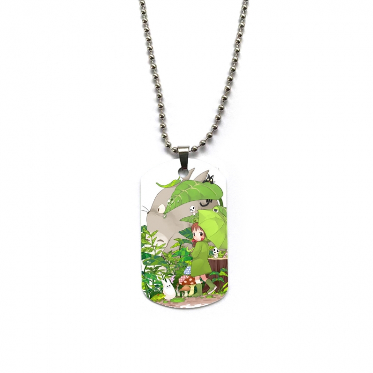 TOTORO Anime double-sided full color printed military brand necklace price for 5 pcs