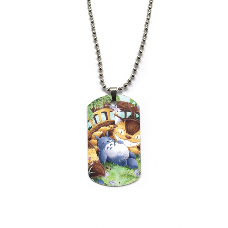 TOTORO Anime double-sided full color printed military brand necklace price for 5 pcs