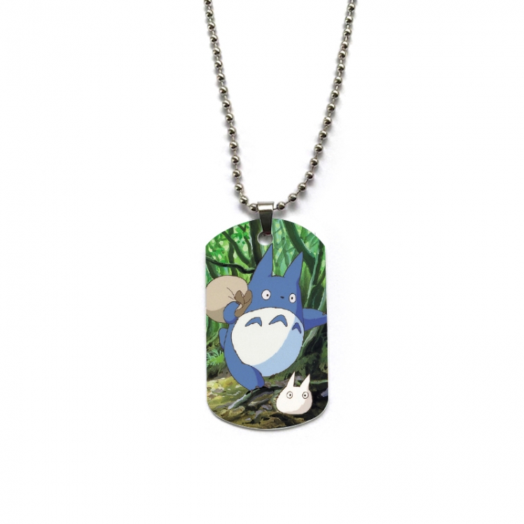 TOTORO Anime double-sided full color printed military brand necklace price for 5 pcs