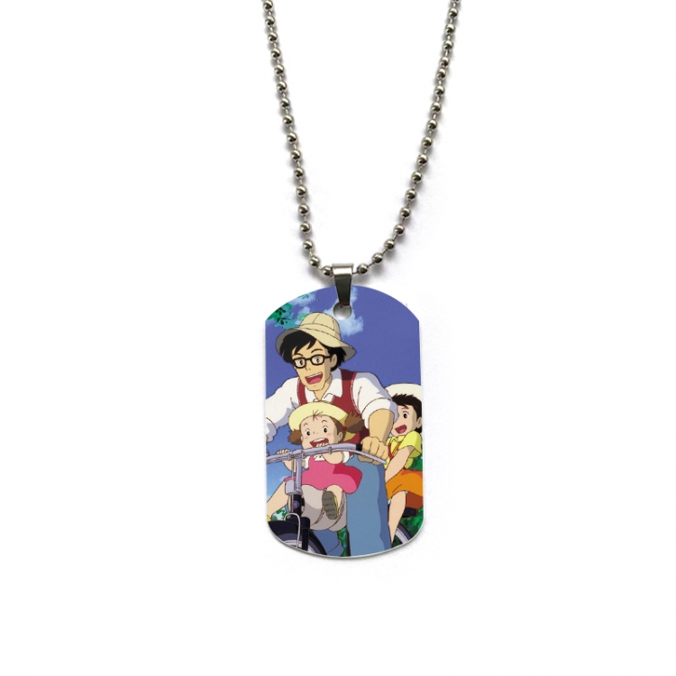 TOTORO Anime double-sided full color printed military brand necklace price for 5 pcs