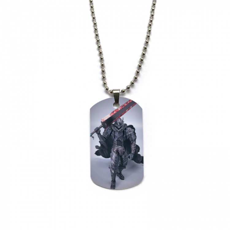 Berserk Anime double-sided full color printed military brand necklace price for 5 pcs