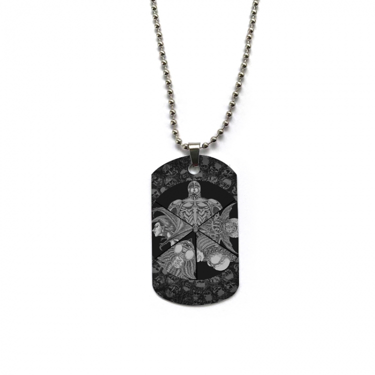 Berserk Anime double-sided full color printed military brand necklace price for 5 pcs