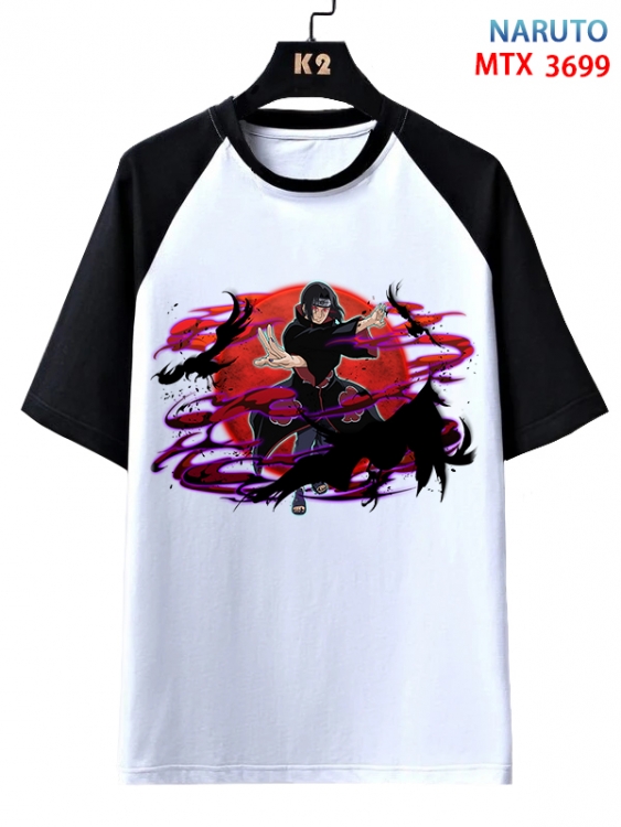 Naruto Anime raglan sleeve cotton T-shirt from XS to 3XL MTX-3699-1