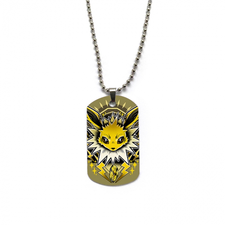 Pokemon Anime double-sided full color printed military brand necklace price for 5 pcs