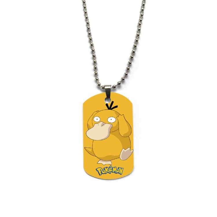 Pokemon Anime double-sided full color printed military brand necklace price for 5 pcs