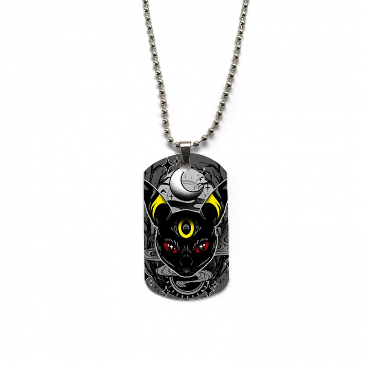 Pokemon Anime double-sided full color printed military brand necklace price for 5 pcs