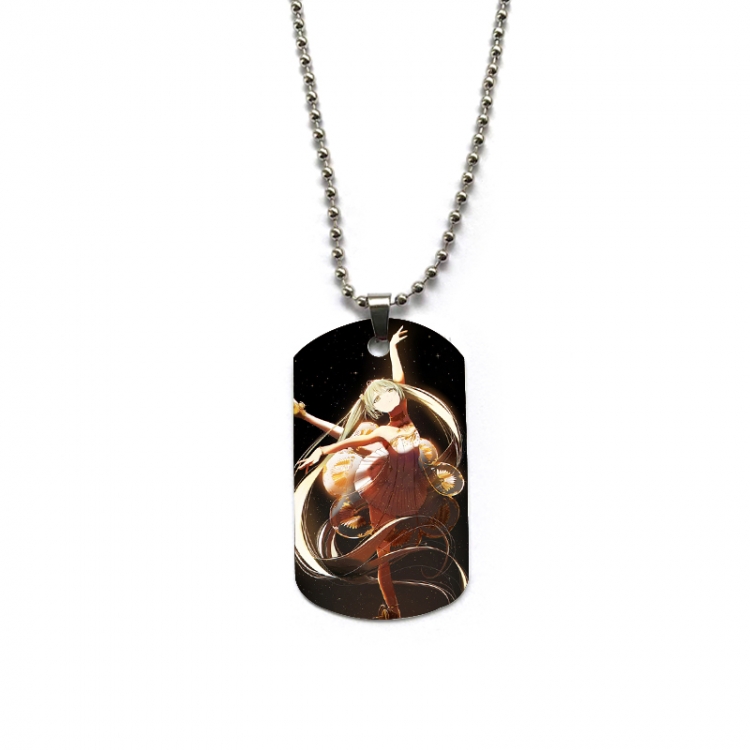 Hatsune Miku Anime double-sided full color printed military brand necklace price for 5 pcs