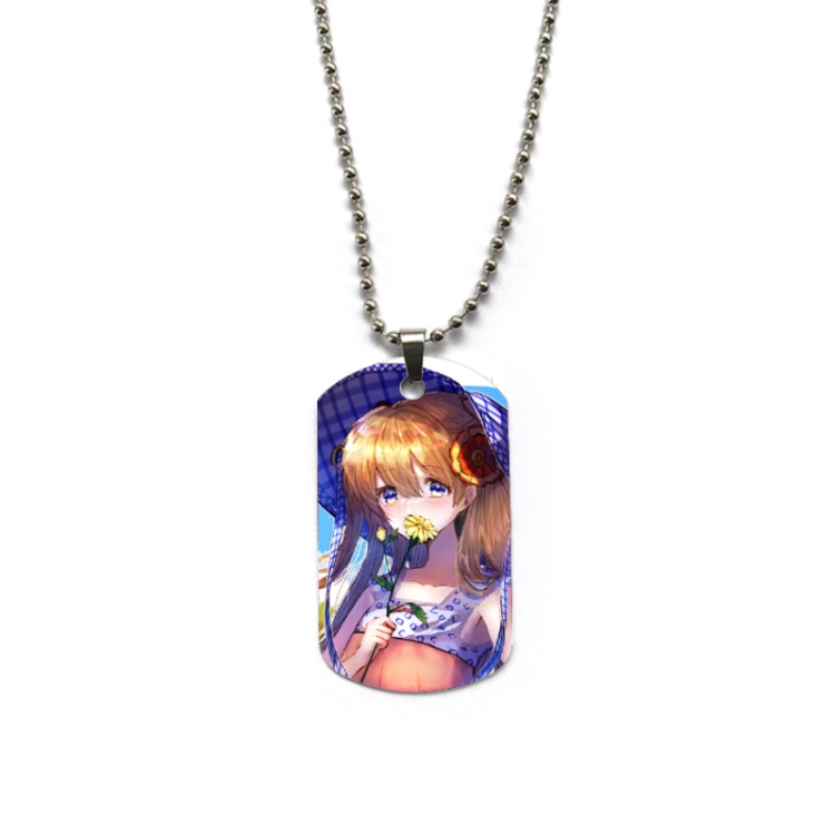 Hatsune Miku Anime double-sided full color printed military brand necklace price for 5 pcs