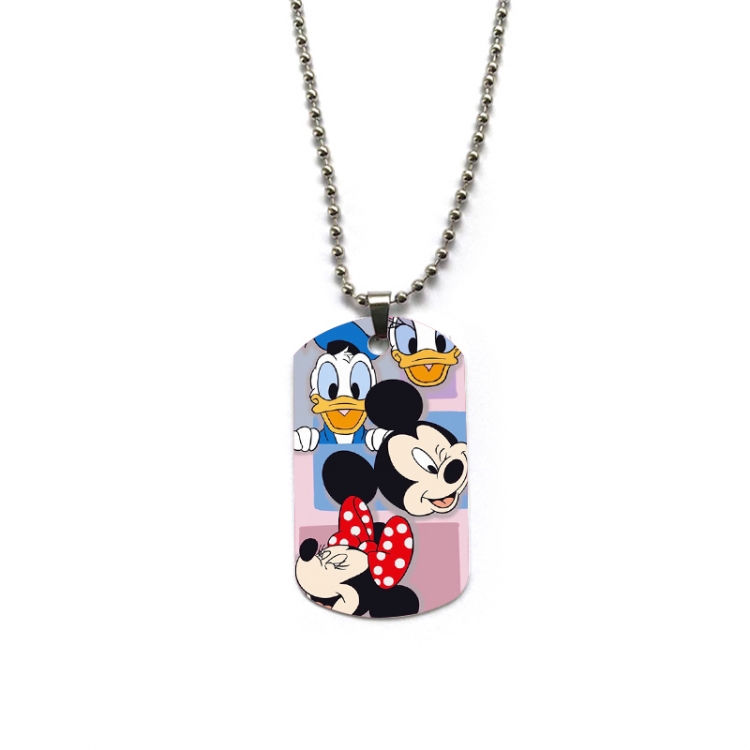 Disney Anime double-sided full color printed military brand necklace price for 5 pcs