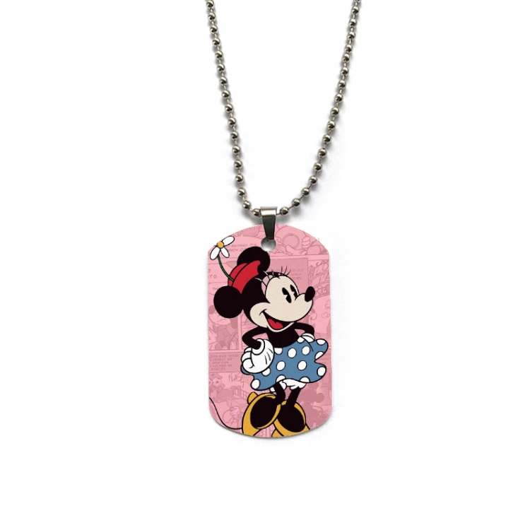 Disney Anime double-sided full color printed military brand necklace price for 5 pcs