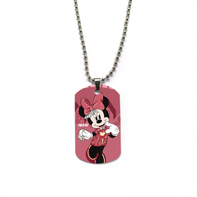 Disney Anime double-sided full color printed military brand necklace price for 5 pcs