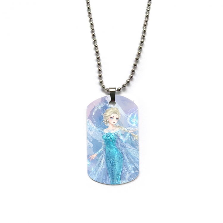 Disney Anime double-sided full color printed military brand necklace price for 5 pcs