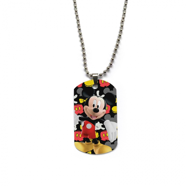 Disney Anime double-sided full color printed military brand necklace price for 5 pcs