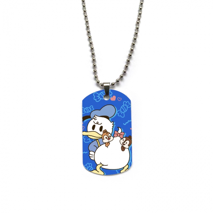 Disney Anime double-sided full color printed military brand necklace price for 5 pcs