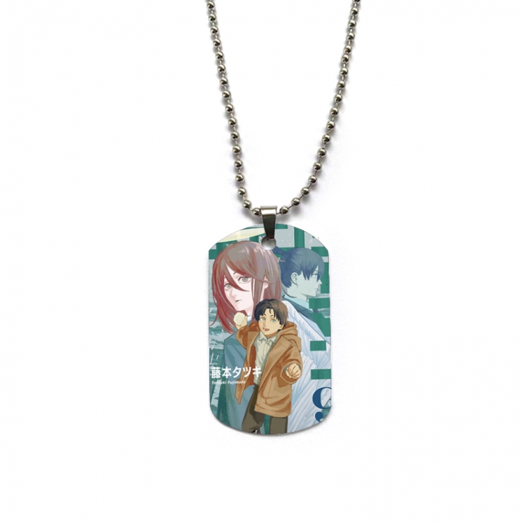 Chainsaw man Anime double-sided full color printed military brand necklace price for 5 pcs