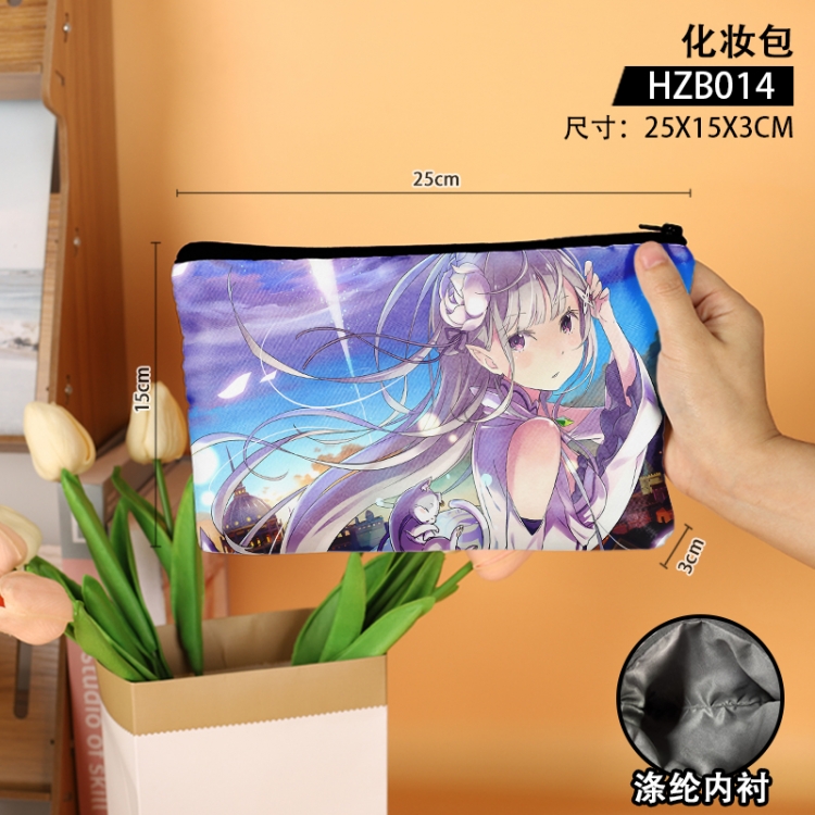 Re:Zero kara Hajimeru Isekai Seikatsu Anime peripheral makeup bag file bag 25x15x3cm HZB014