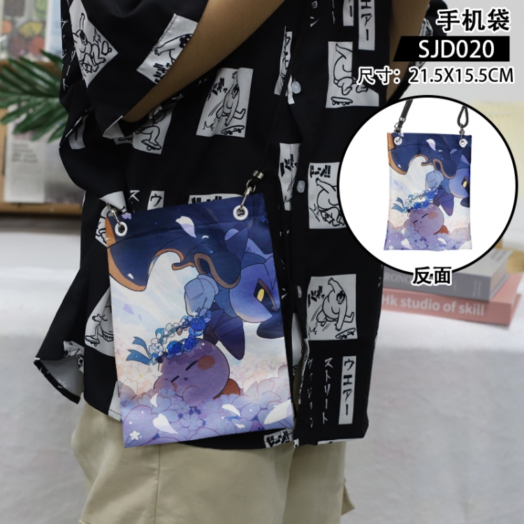 Kirby Anime mobile phone bag diagonal cross bag 21.5x15.5cm SJD020