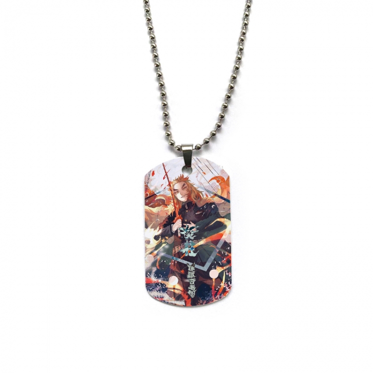 Demon Slayer Kimets Anime double-sided full color printed military brand necklace price for 5 pcs