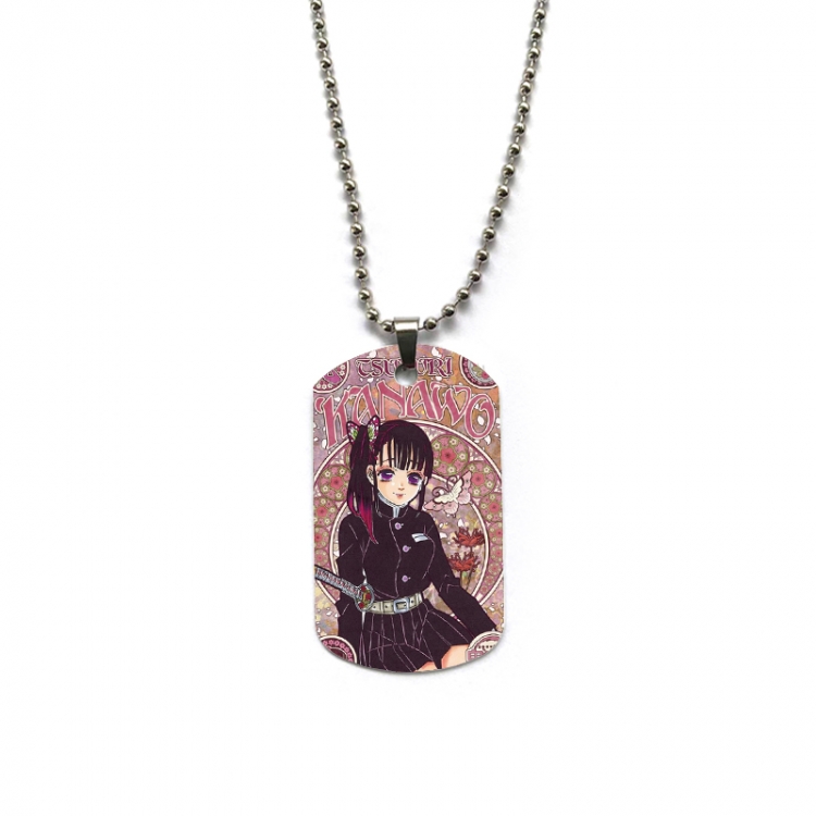 Demon Slayer Kimets Anime double-sided full color printed military brand necklace price for 5 pcs